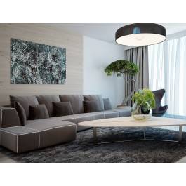 Biały puch - nowoczesny obraz na płótnie - 120x80 cm