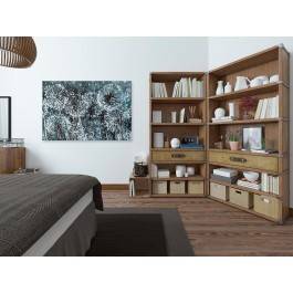 Biały puch - nowoczesny obraz na płótnie - 120x80 cm