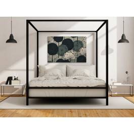 Eufloria w szarościach - nowoczesny obraz na płótnie - 120x80 cm