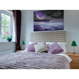 Nocne halo - nowoczesny obraz do sypialni - 120x80 cm