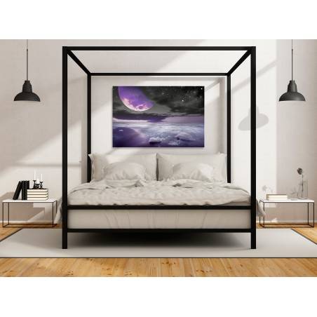 Nocne halo - nowoczesny obraz do sypialni - 120x80 cm