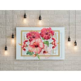 Kwiecista harmonia - nowoczesny obraz na płótnie - 120x80 cm