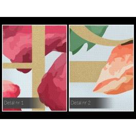 Kwiecista harmonia - nowoczesny obraz na płótnie - 120x80 cm