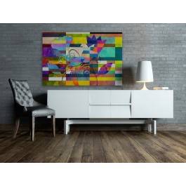 Kurtuazyjne damy - nowoczesny obraz na płótnie - 120x80 cm Kurtuazyjne damy - nowoczesny obraz na płótnie - 120x80 cm