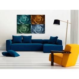 Cztery żywioły - nowoczesny obraz do salonu - 120x80 cm