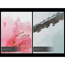 Gałązka kwiecia - nowoczesny obraz na płótnie - 50x70 cm