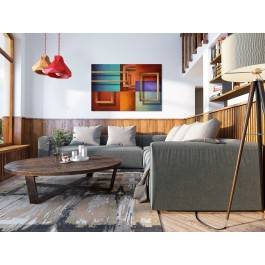 Autoportret duszy - nowoczesny obraz na płótnie - 120x80 cm