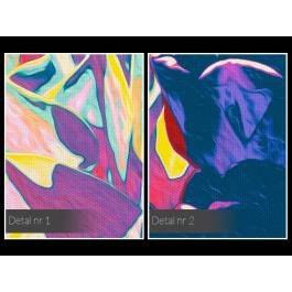 Kwiatowa abstrakcja - nowoczesny obraz na płótnie - 120x80 cm Kwiatowa abstrakcja - nowoczesny obraz na płótnie - 120x80 cm