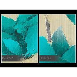 Maki w turkusie - nowoczesny obraz na płótnie - 50x70 cm