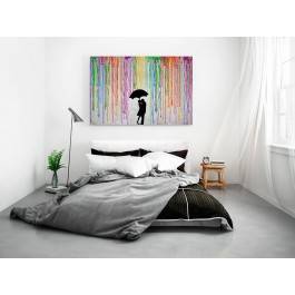 Miłosny skafander - nowoczesny obraz na płótnie - 120x80 cm