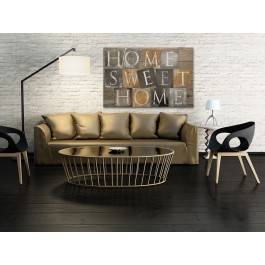 Home sweet home w brązach - nowoczesny obraz na płótnie - 120x80 cm