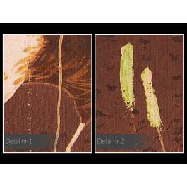 Żurawie na mokradłach - nowoczesny obraz na płótnie - 120x80 cm