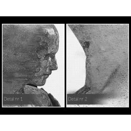 Metafizyka miłości w szarościach - nowoczesny obraz na płótnie - 120x80 cm