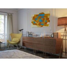 Krąg ognia - nowoczesny obraz na płótnie - 120x80 cm Krąg ognia - nowoczesny obraz na płótnie - 120x80 cm