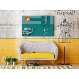 Gra w zielone - nowoczesny obraz do salonu - 120x80 cm Gra w zielone - nowoczesny obraz do salonu - 120x80 cm