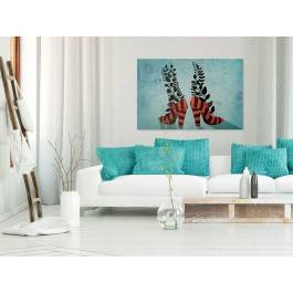 Po drugiej stronie lustra - nowoczesny obraz do salonu - 120x80 cm