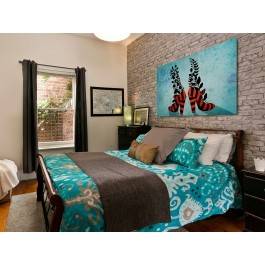 Po drugiej stronie lustra - nowoczesny obraz do salonu - 120x80 cm