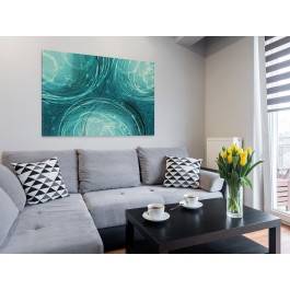 Lazur oceanu - nowoczesny obraz na płótnie - 120x80 cm
