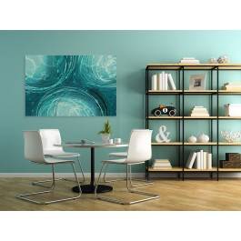 Lazur oceanu - nowoczesny obraz na płótnie - 120x80 cm
