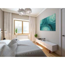 Lazur oceanu - nowoczesny obraz na płótnie - 120x80 cm