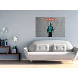 Banksy - Social media - nowoczesny obraz na płótnie - 120x80 cm Banksy - Social media - nowoczesny obraz na płótnie - 120x80 cm