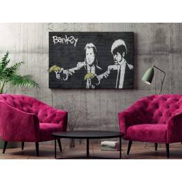 Banksy - Pulp fiction - nowoczesny obraz na płótnie - 120x80 cm Banksy - Pulp fiction - nowoczesny obraz na płótnie - 120x80 cm