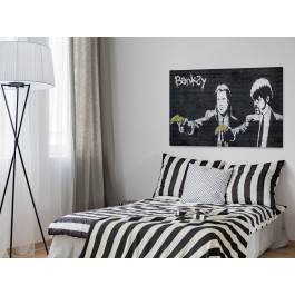 Banksy - Pulp fiction - nowoczesny obraz na płótnie - 120x80 cm Banksy - Pulp fiction - nowoczesny obraz na płótnie - 120x80 cm