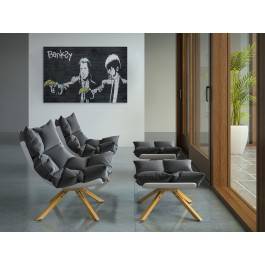 Banksy - Pulp fiction - nowoczesny obraz na płótnie - 120x80 cm Banksy - Pulp fiction - nowoczesny obraz na płótnie - 120x80 cm