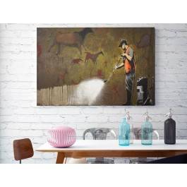 Banksy - Lascaux - nowoczesny obraz na płótnie - 120x80 cm