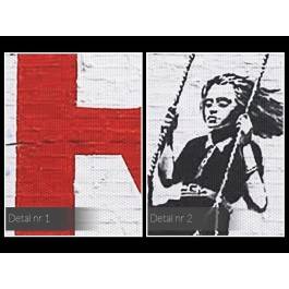 Banksy - Parking - nowoczesny obraz na płótnie - 120x80 cm Banksy - Parking - nowoczesny obraz na płótnie - 120x80 cm