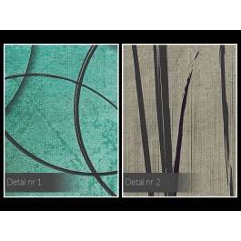 Pół na pół - nowoczesny obraz na płótnie - 120x80 cm