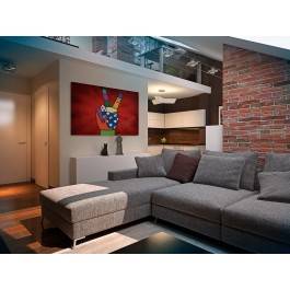 Make peace not war - nowoczesny obraz na płótnie - 120x80 cm