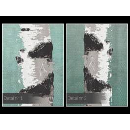 Brzozowy labirynt - nowoczesny obraz na płótnie - 120x80 cm