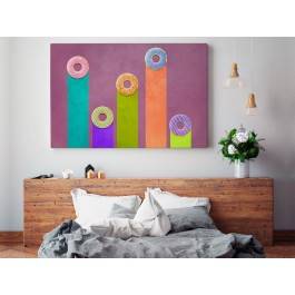 Donut worry be happy - nowoczesny obraz na płótnie - 120x80 cm Donut worry be happy - nowoczesny obraz na płótnie - 120x80 cm