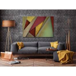 Stalowa kurtyna - nowoczesny obraz na płótnie - 120x80 cm