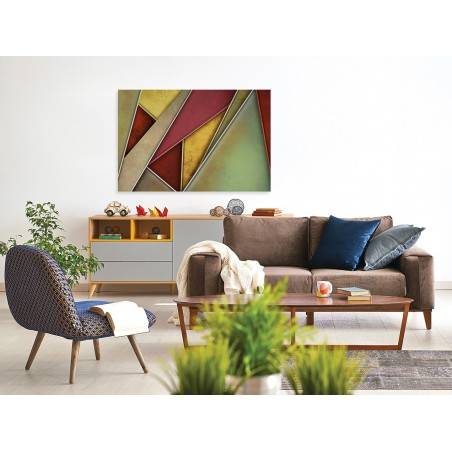 Stalowa kurtyna - nowoczesny obraz na płótnie - 120x80 cm