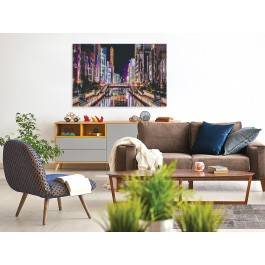 Osaka nocą - nowoczesny obraz na płótnie - 120x80 cm