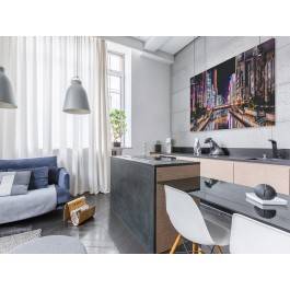 Osaka nocą - nowoczesny obraz na płótnie - 120x80 cm