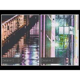 Osaka nocą - nowoczesny obraz na płótnie - 120x80 cm