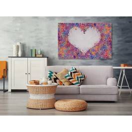 Miłosne konfetti - nowoczesny obraz na płótnie - 120x80 cm Miłosne konfetti - nowoczesny obraz na płótnie - 120x80 cm