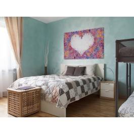 Miłosne konfetti - nowoczesny obraz na płótnie - 120x80 cm Miłosne konfetti - nowoczesny obraz na płótnie - 120x80 cm