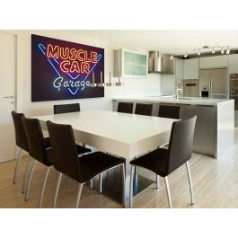 Muscle car garage - nowoczesny obraz na płótnie - 120x80 cm