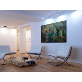 Nowy Jork w stylu vintage - nowoczesny obraz na płótnie - 120x80 cm