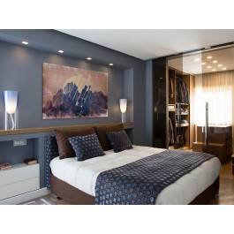 Tytanowe wzgórza - nowoczesny obraz na płótnie - 120x80 cm