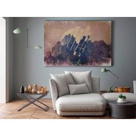 Tytanowe wzgórza - nowoczesny obraz na płótnie - 120x80 cm