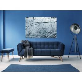 Zimowa aura - nowoczesny obraz na płótnie - 120x80 cm