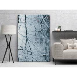 Zimowa aura - nowoczesny obraz na płótnie - 120x80 cm