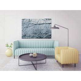 Zimowa aura - nowoczesny obraz na płótnie - 120x80 cm