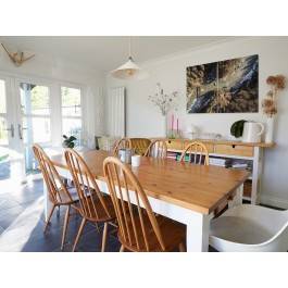 Most na rzece - zdjęcie na płótnie - 120x80 cm