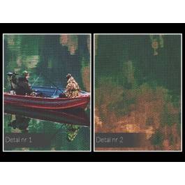 Rybacka łódź - nowoczesny obraz na płótnie - 120x80 cm